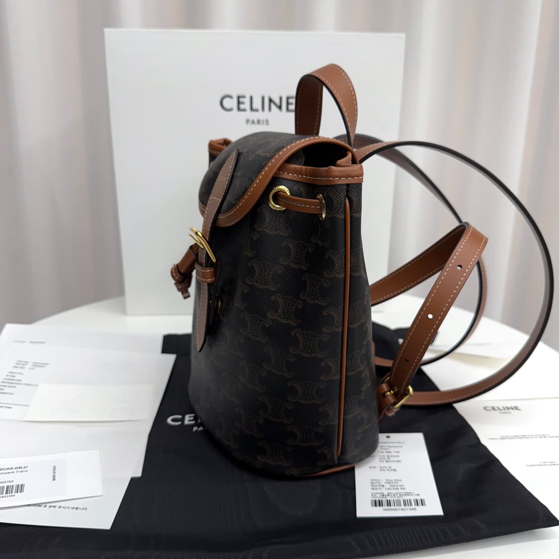 [풀박스] 셀린느 트리옹프 폴코 미니 백팩 탄 상품이미지6