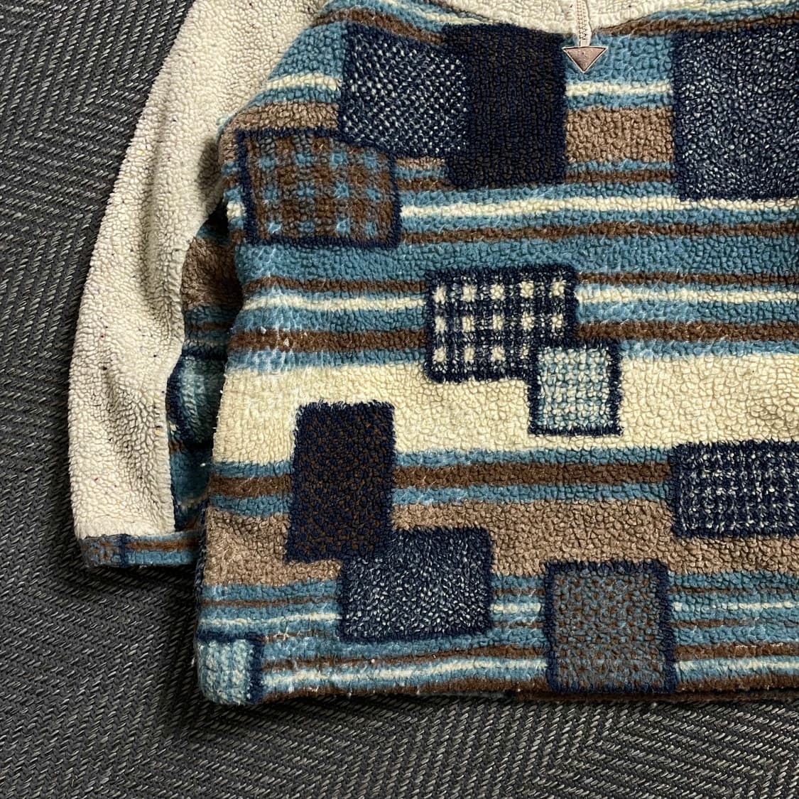 엘레쎄 올드스쿨 빈티지 체크 패턴 집업 플리스 자켓 y 4954 상품이미지4