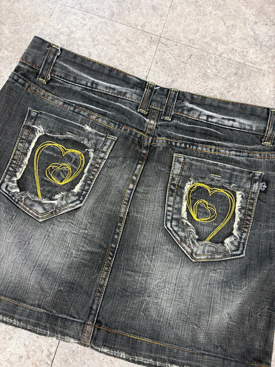 vipbulzip denim 흑청 스티치 스커트 #csz398 상품이미지5