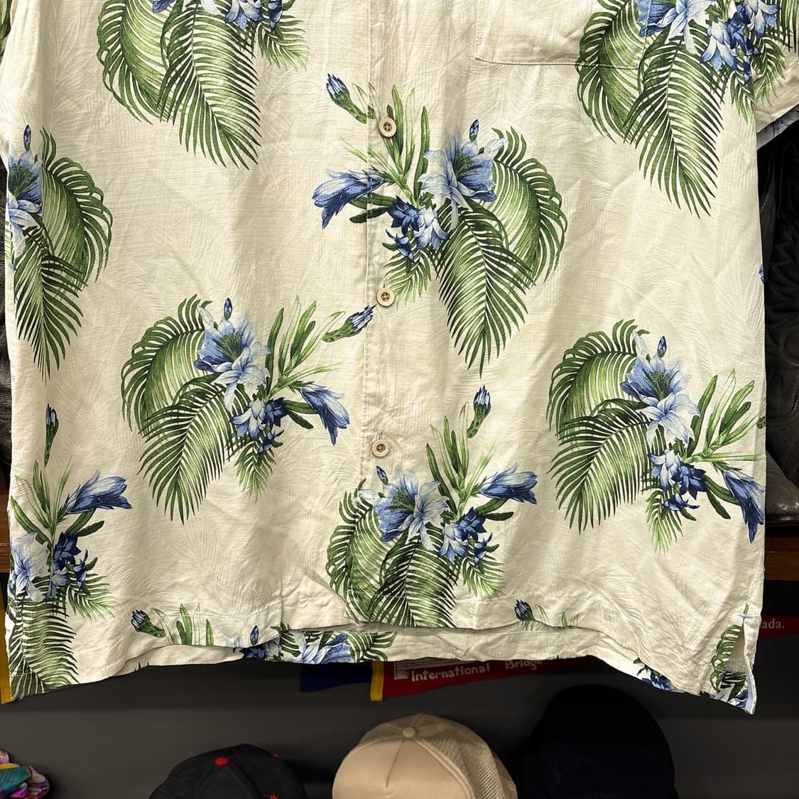 토미바하마 트로피칼 프린팅 실크 자카드 하와이안 셔츠 N1272 상품이미지4