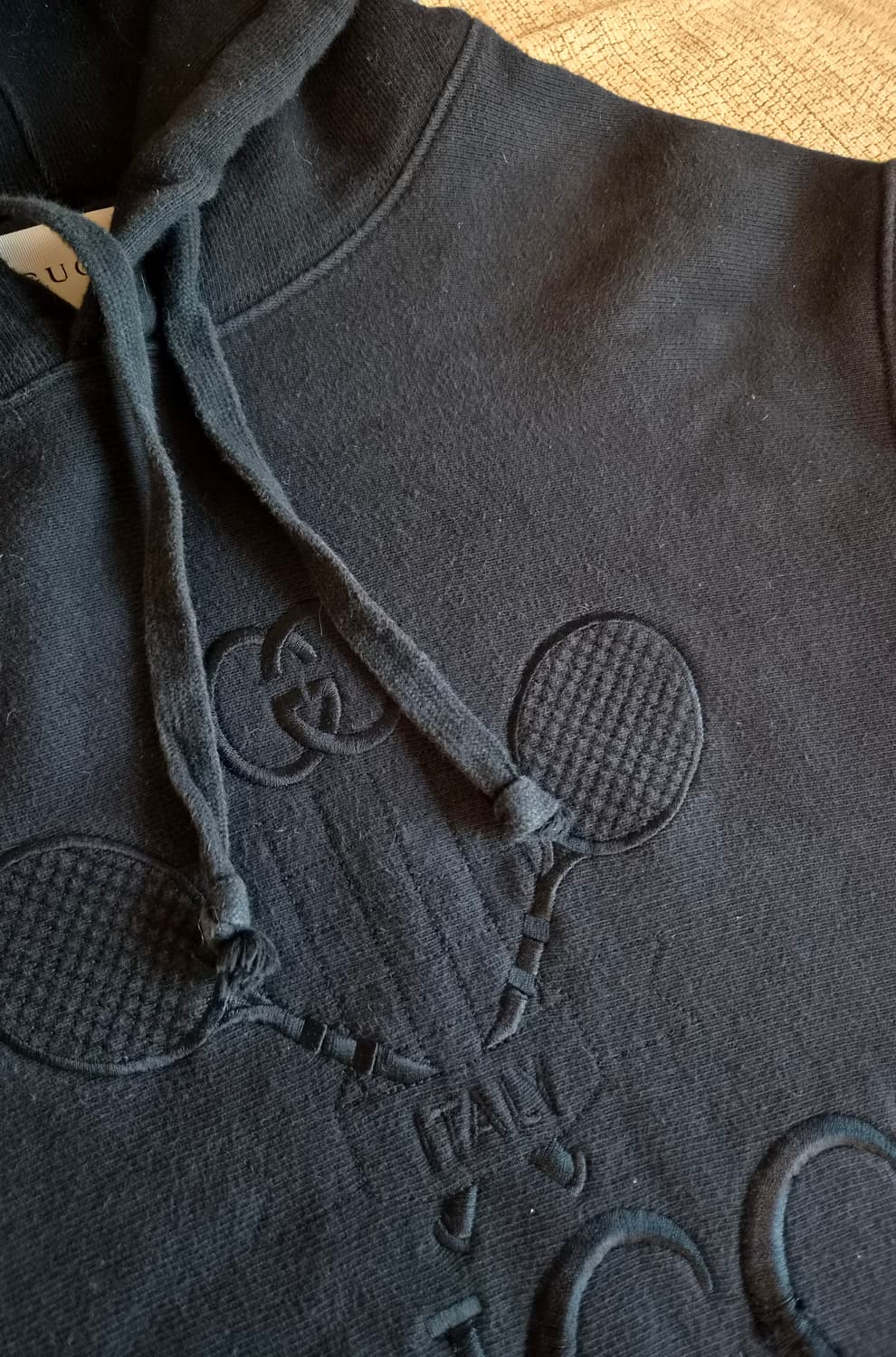 100~105/ 구찌 테니스 자수 로고 오버 후드티 상품이미지3