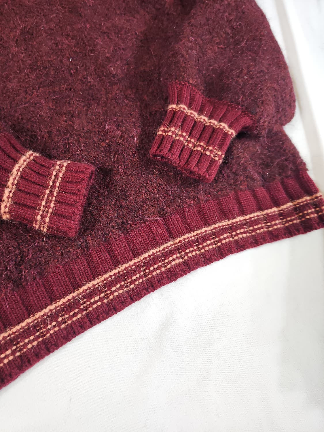 정가55만원대) 오즈세컨 보헤니안 에스닉 자수 스티치 모헤어 집업 가디건 상품이미지9