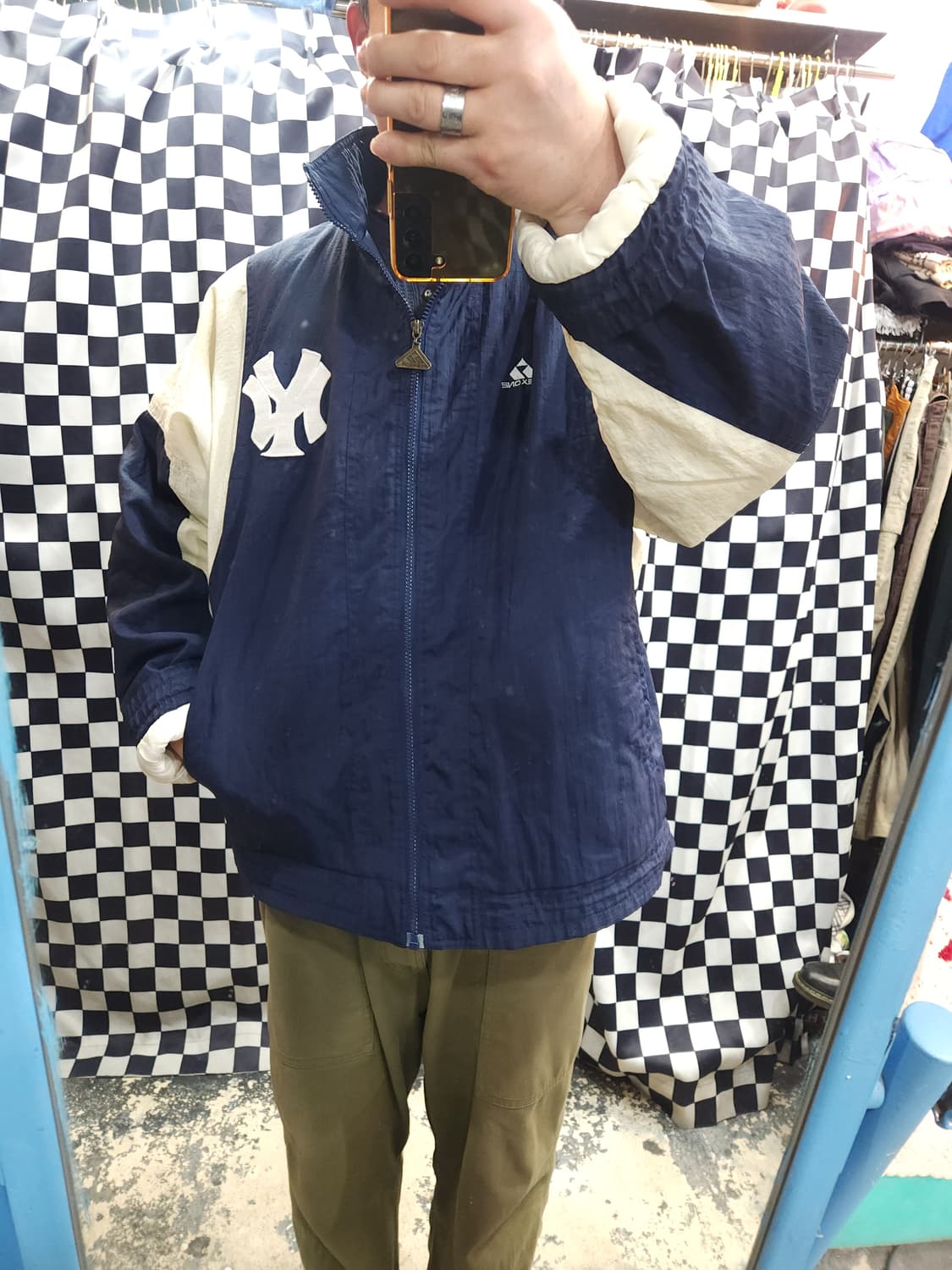 apex one 90s 뉴욕양키스 누빔 점퍼 오버핏소매 usa 상품이미지10