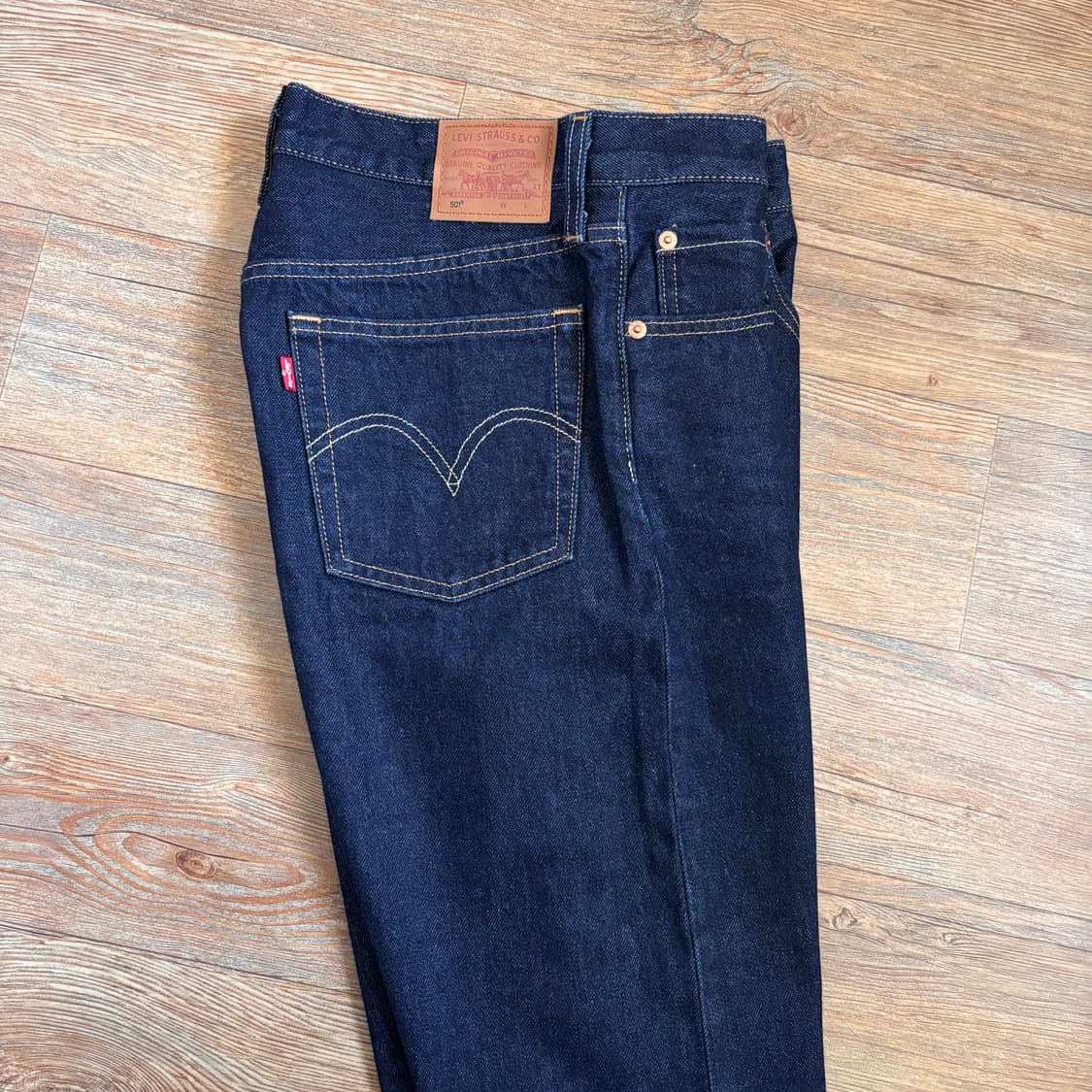 리바이스 501 청바지 진청 데님 28 오리지널 레드탭 프리미엄 상품이미지9