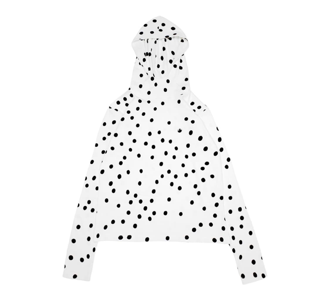 에프터누드 도트 후드티 아이보리 상품이미지1