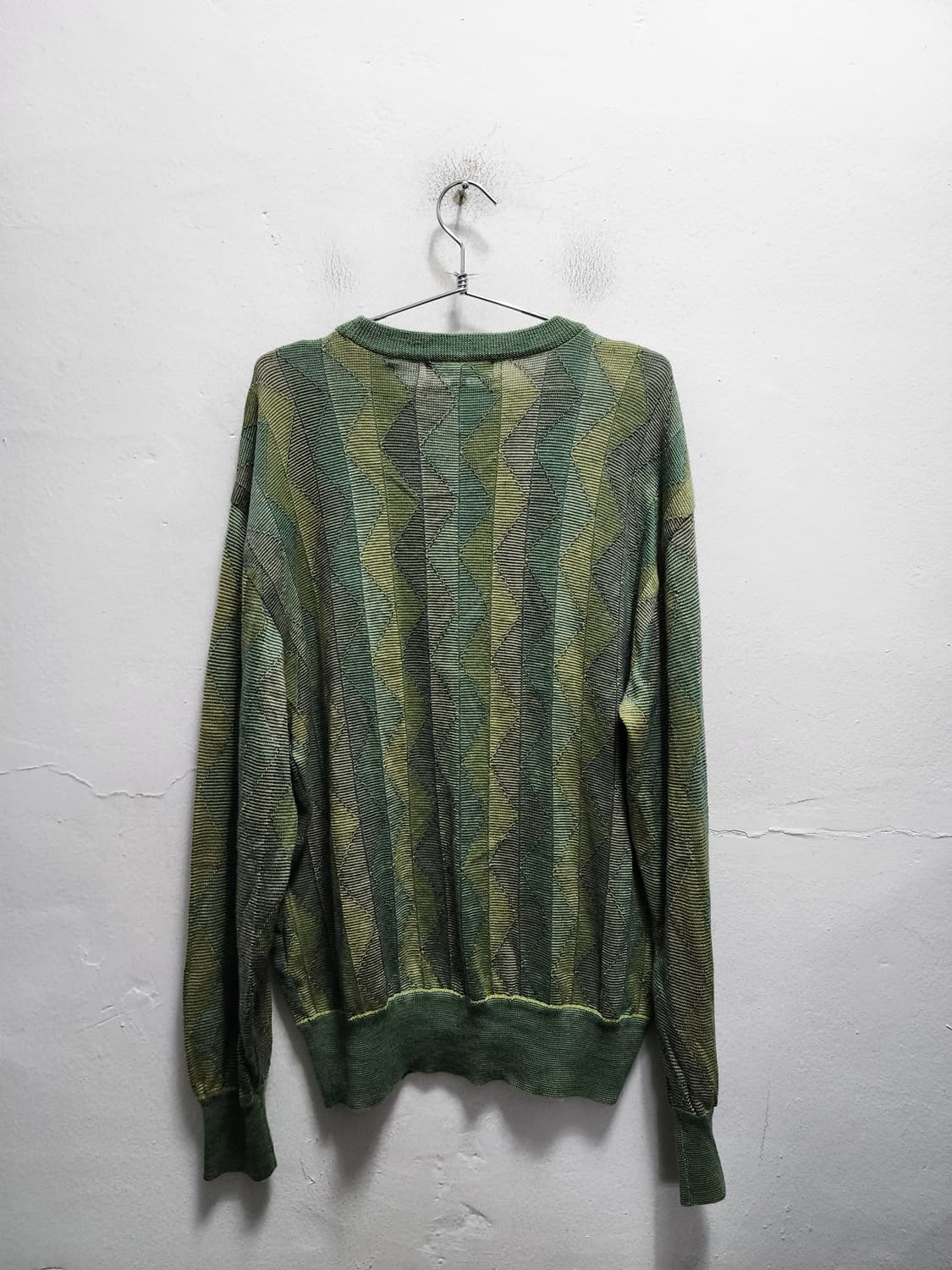 닥스 DAKS 그린 패턴 니트 스웨터 상품이미지2