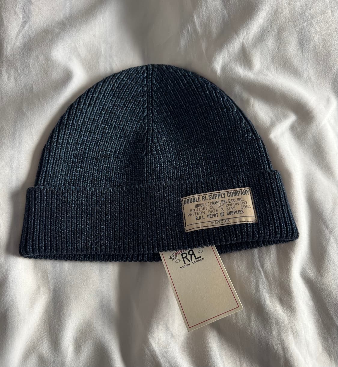 RRL 더블알엘 코튼 워치캡 비니 인디고 신품 상품이미지1