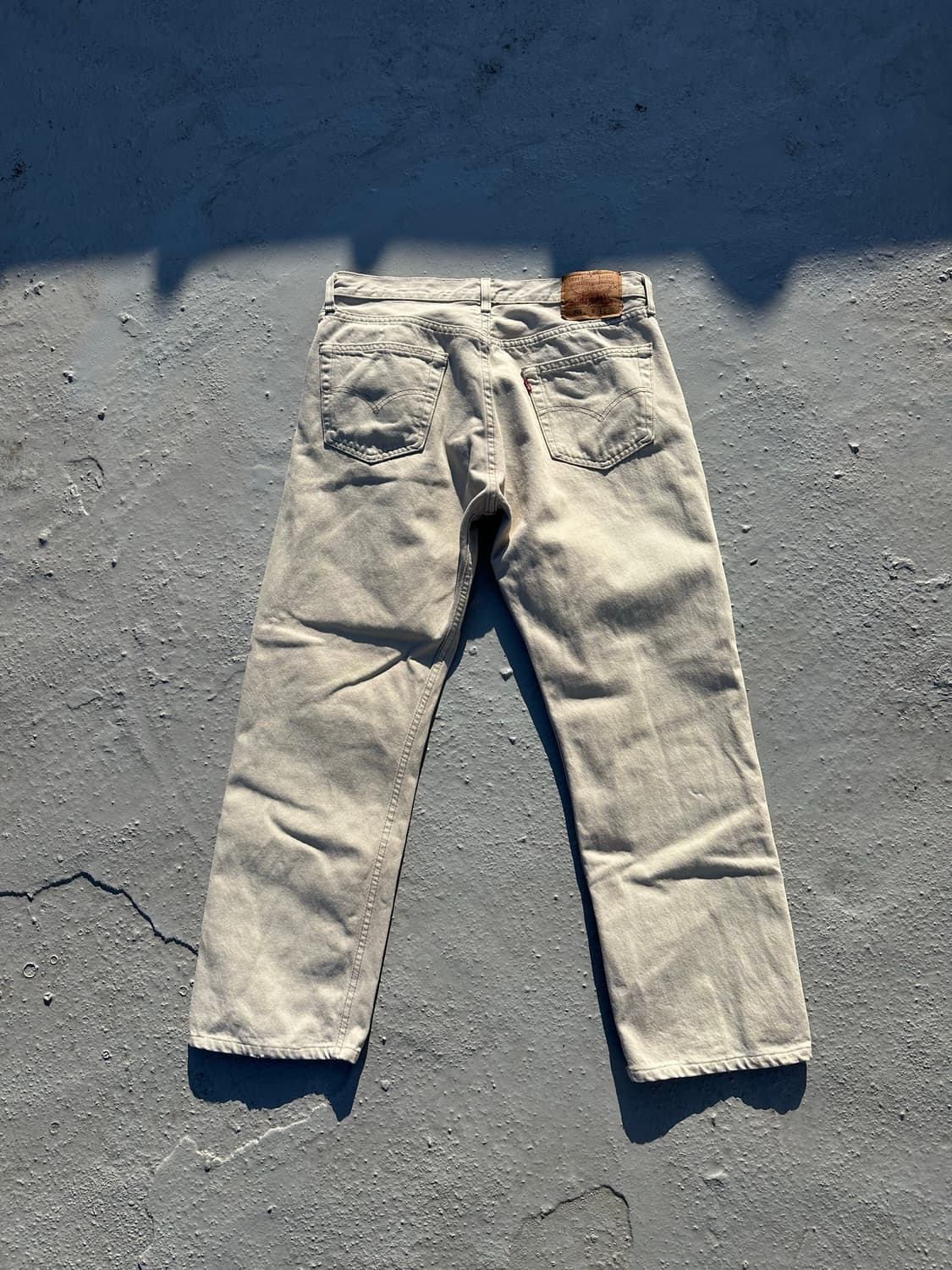 90s Levi's 501 빈티지 리바이스 화이트 데님팬츠 상품이미지5