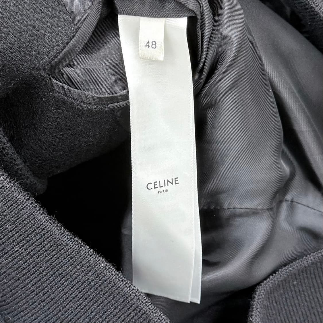 [S+급/48] 셀린느 C로고 울 테디 바시티 자켓 블랙 상품이미지7