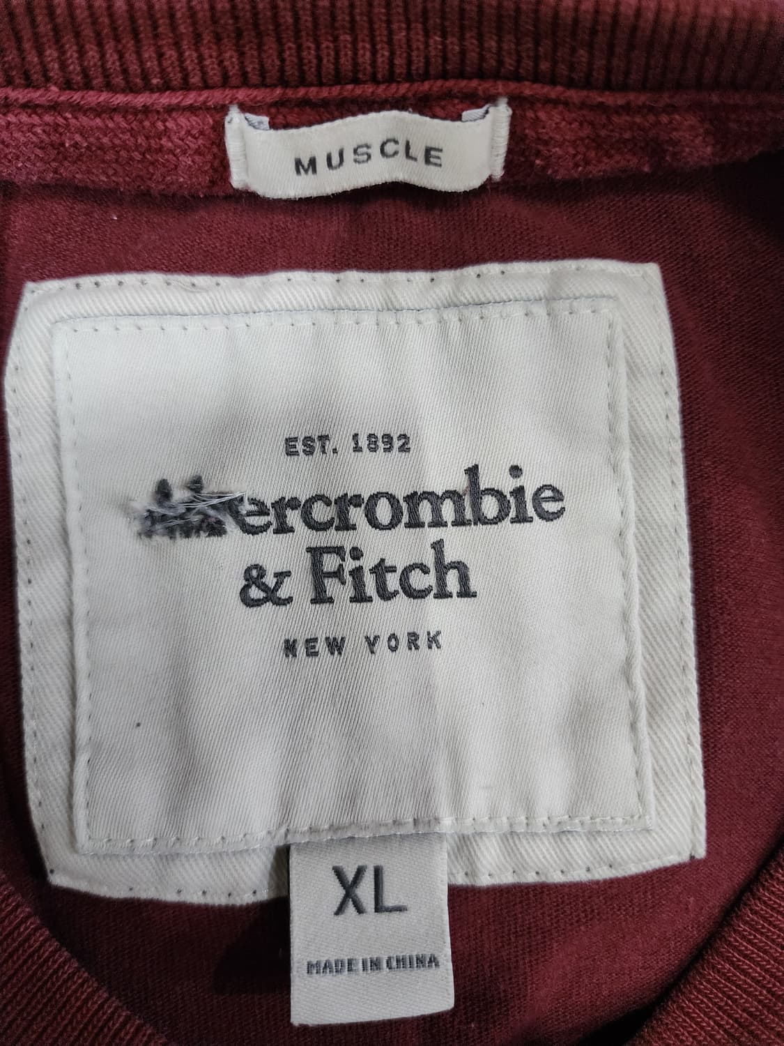 아베크롬비 앤 피치 빈티지 92 스펠로고 슬리브 긴팔티 XL 상품이미지6