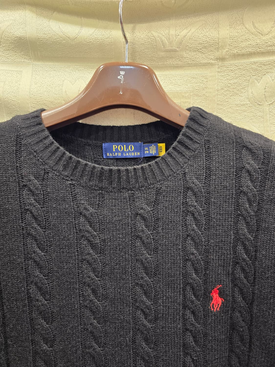 폴로 랄프로렌 케이블 니트 블랙 105~110 상품이미지2