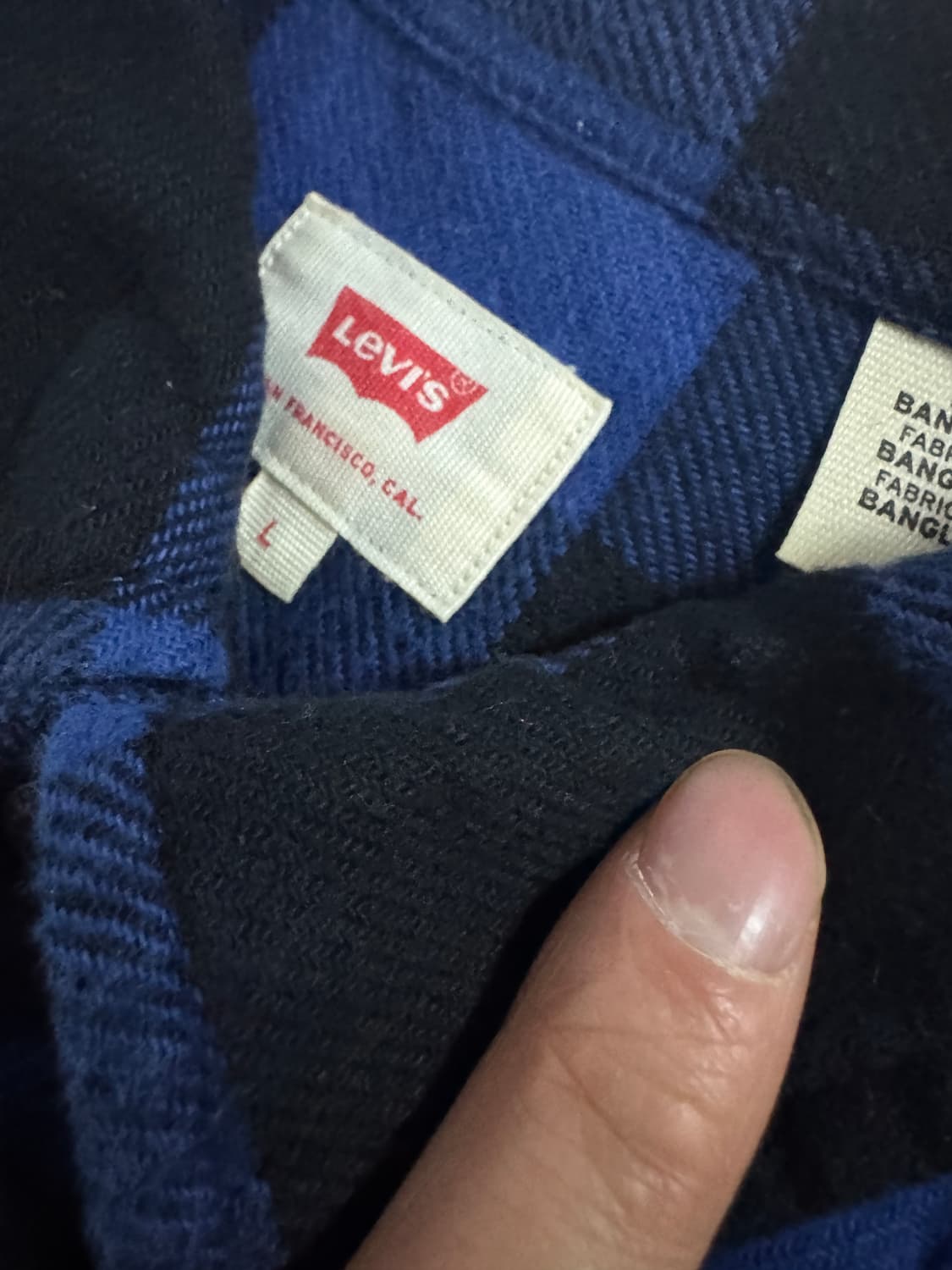 리바이스 버팔로 웨스턴 플란넬 체크 워크 셔츠 L 상품이미지3