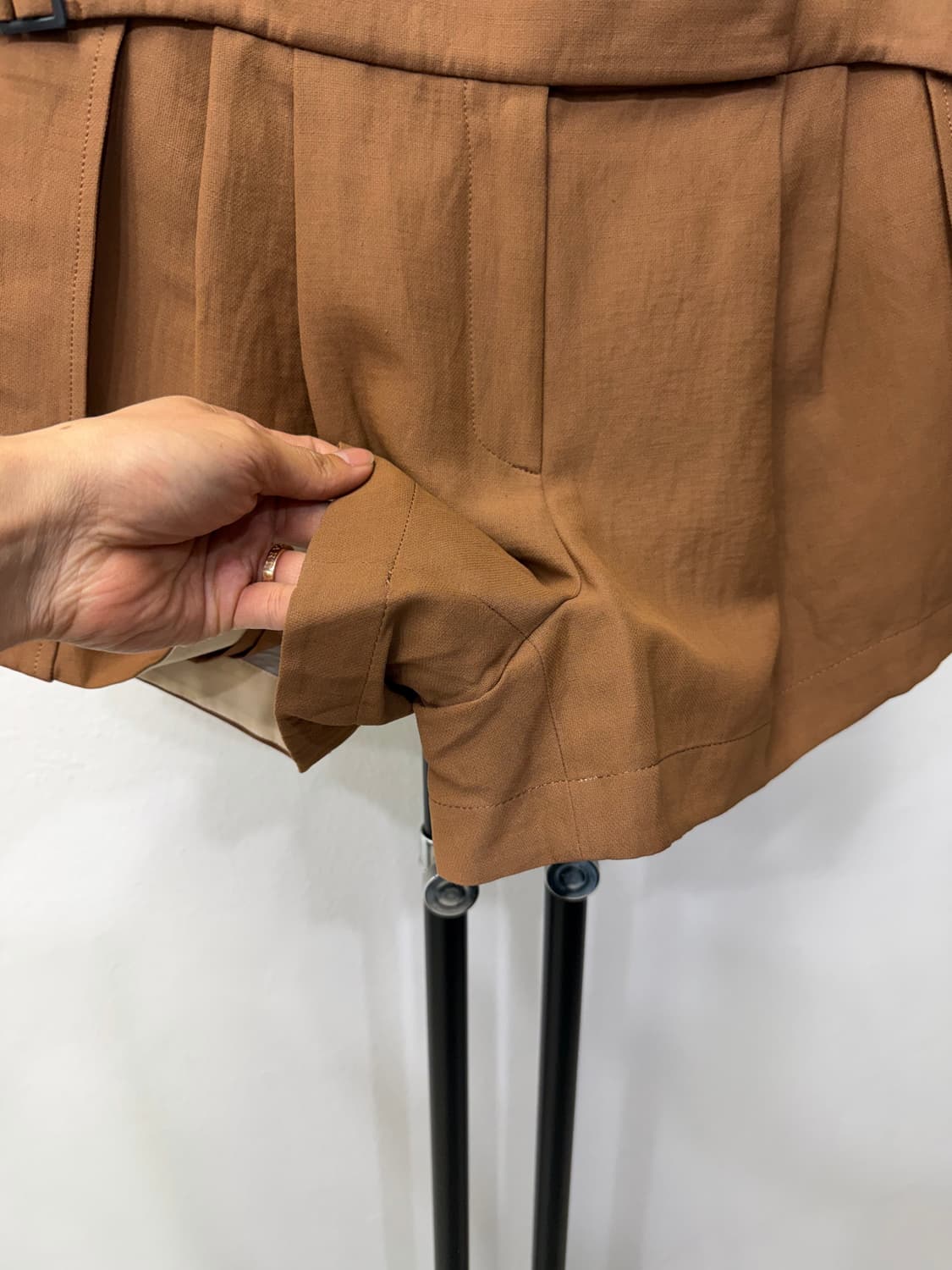 정품) 타임 한섬 브라운 숏팬츠 반바지 67(28) 상품이미지4