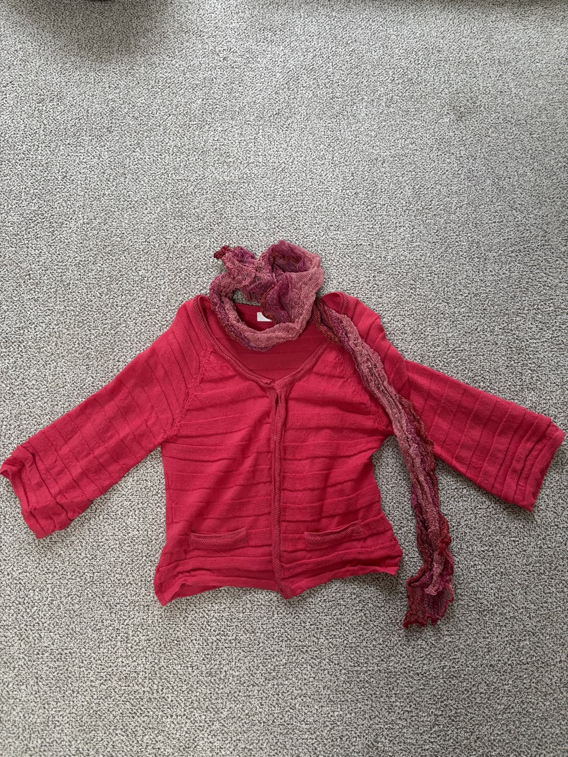 빈티지 스카프, 가디건 세트  상품이미지1