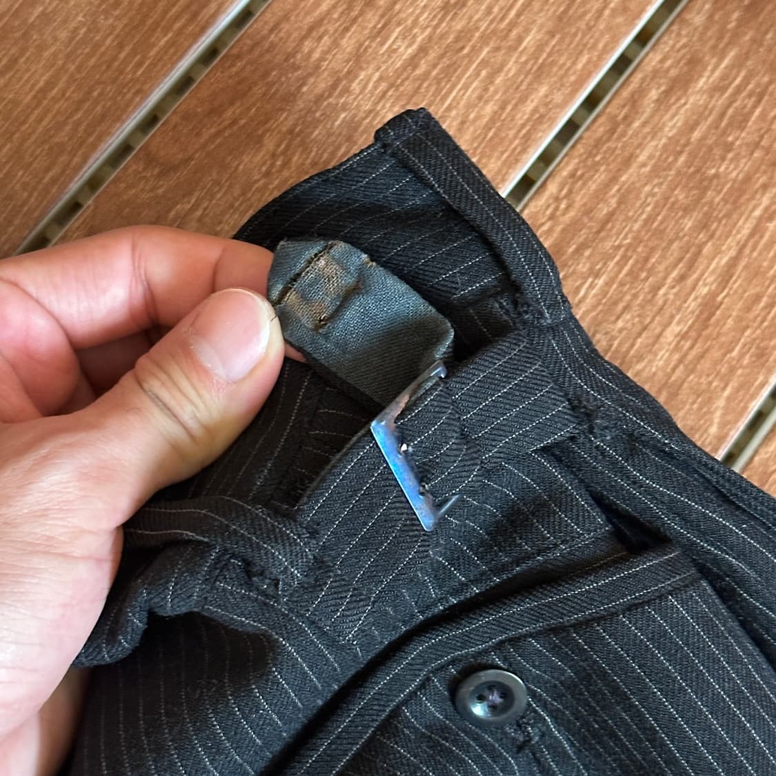 ~80‘s Euro pin striped dress work pants 상품이미지9