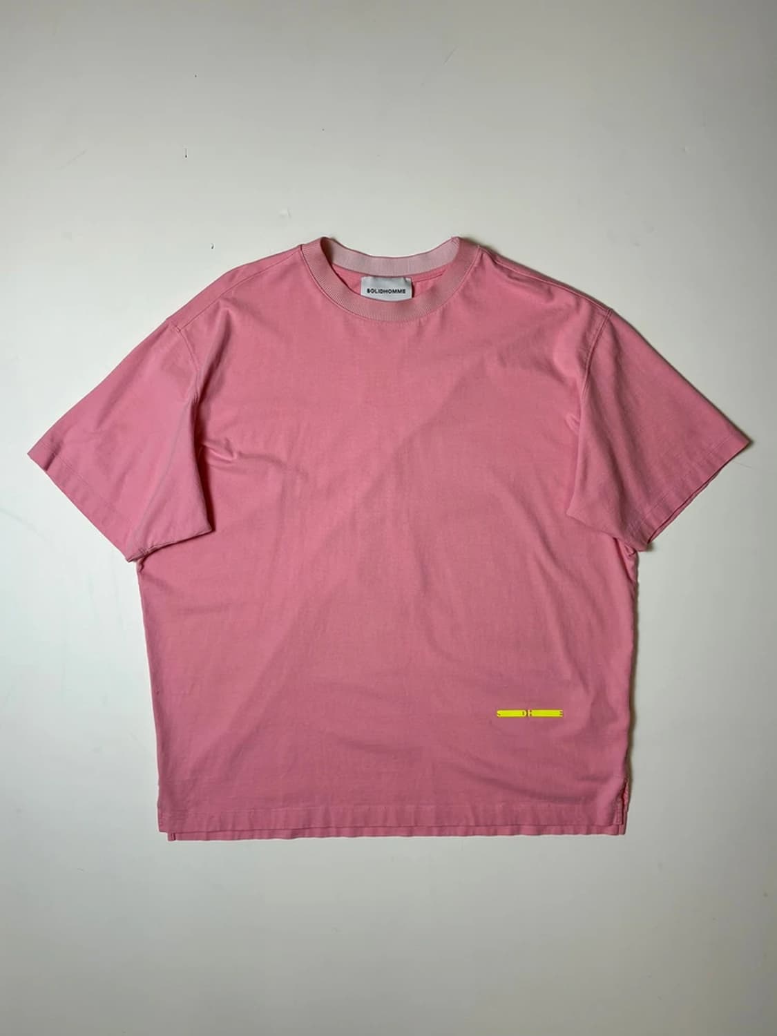솔리드옴므 20FW 오버핏 핑크 그래픽 반팔 티셔츠 PN9580 상품이미지3