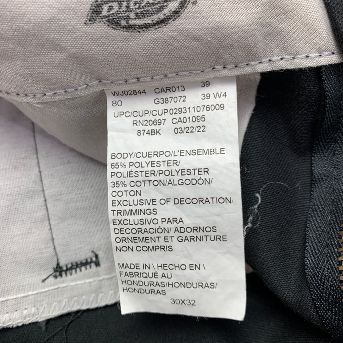 [30/정품] 디키즈 874 블랙 오리지널핏 워크팬츠 상품이미지6