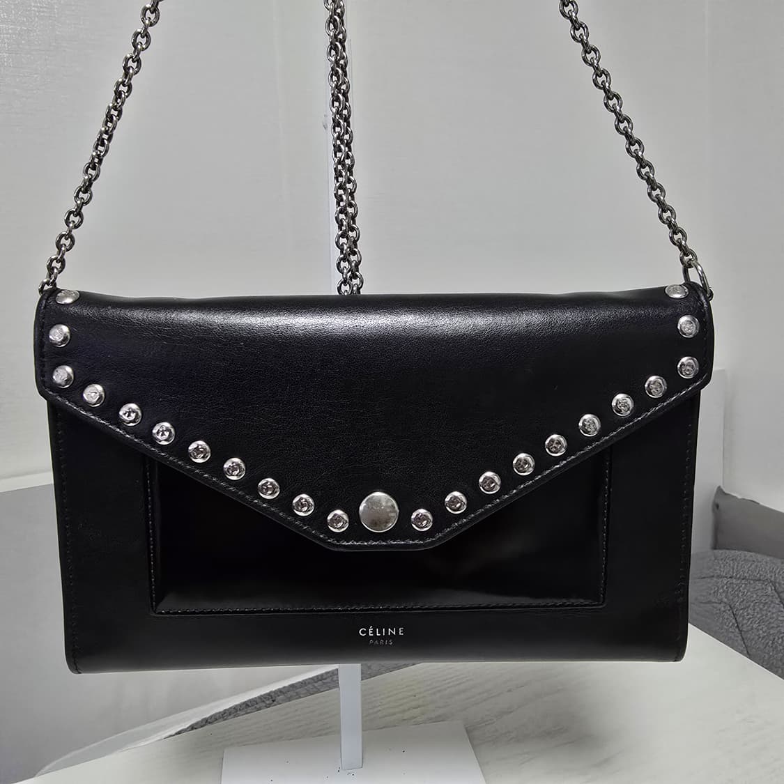 셀린느 블랙 체인 숄더백 상품이미지1