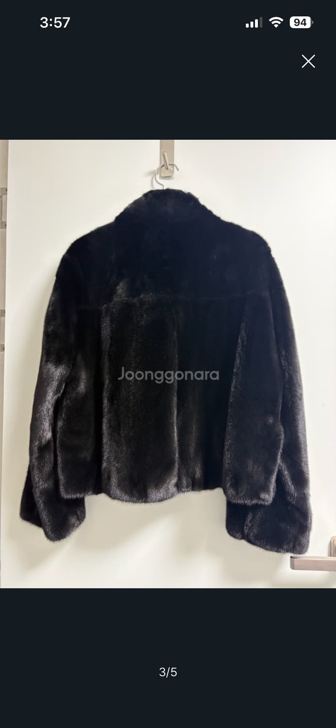 희블랑 휘메일 블랙그라마 밍크 자켓 상품이미지3