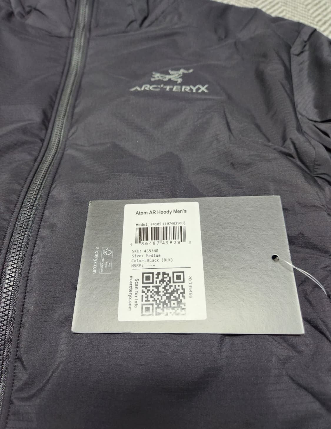 아크테릭스 AR 아톰 후디 M 시착상품 상품이미지1