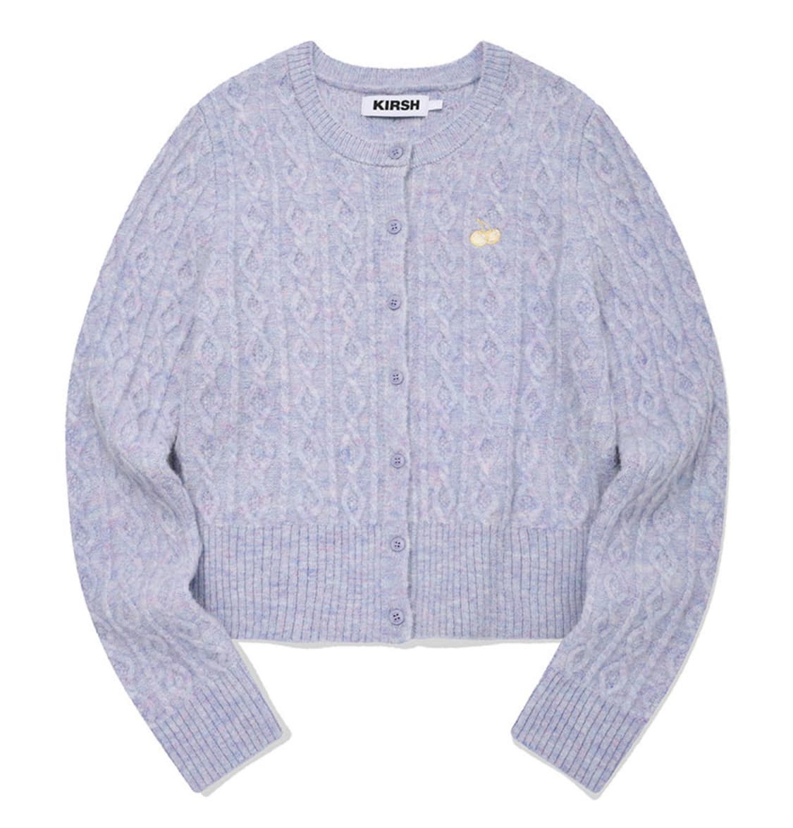 키르시 케이블 니트 가디건 라벤더 상품이미지1