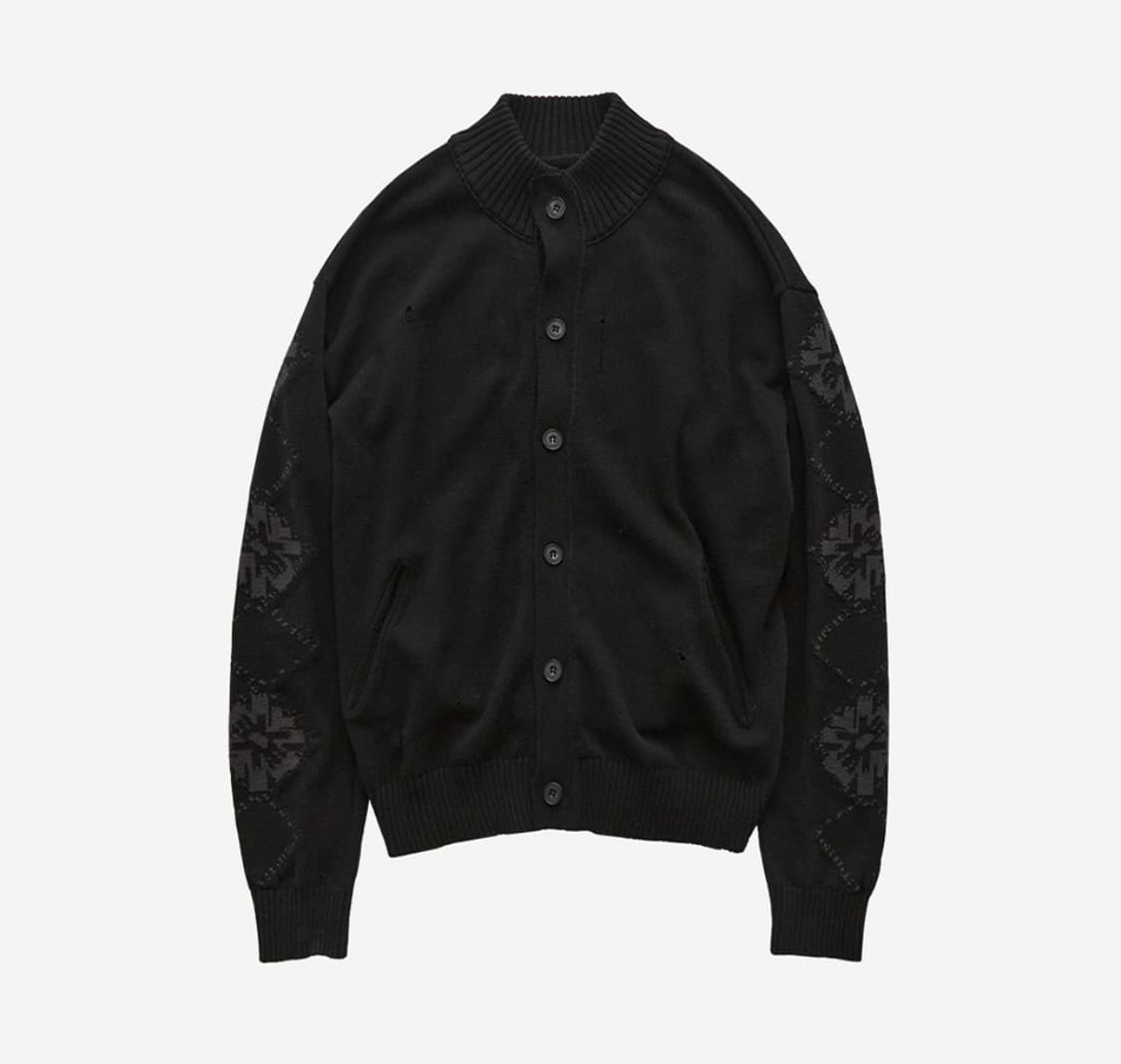 [3]폴리테루 에스닉 버튼업 가디건 차콜 상품이미지1