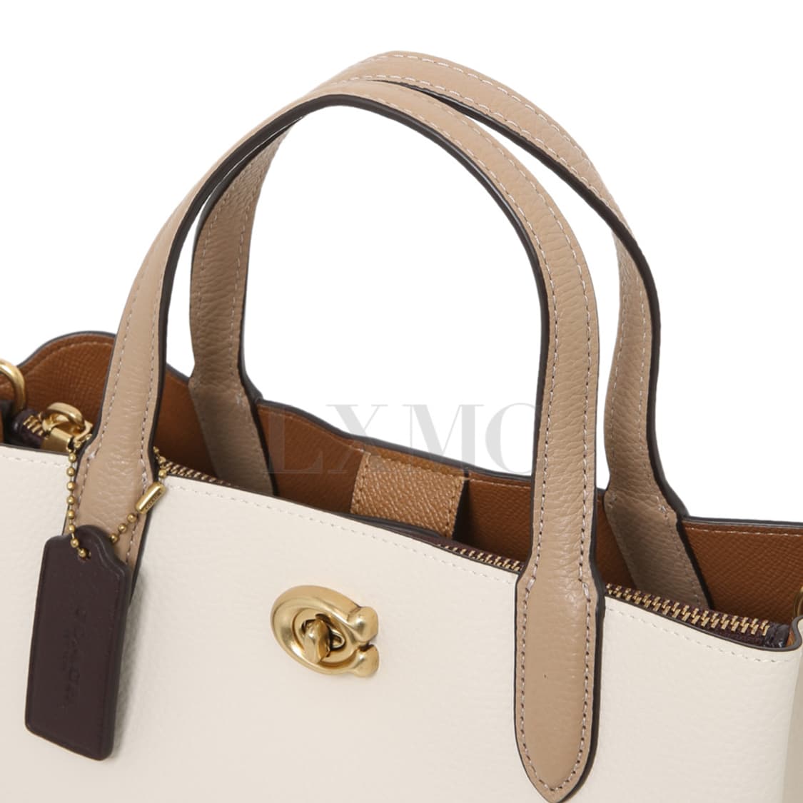 코치 윌로우 토트 24 화이트 컬러블럭 크로스 C8561 상품이미지8