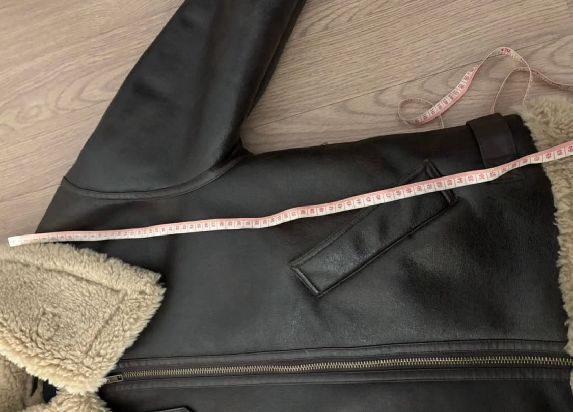 새상품급 자라 더블페이스드 무스탕 점퍼 자켓 여성 s 상품이미지8