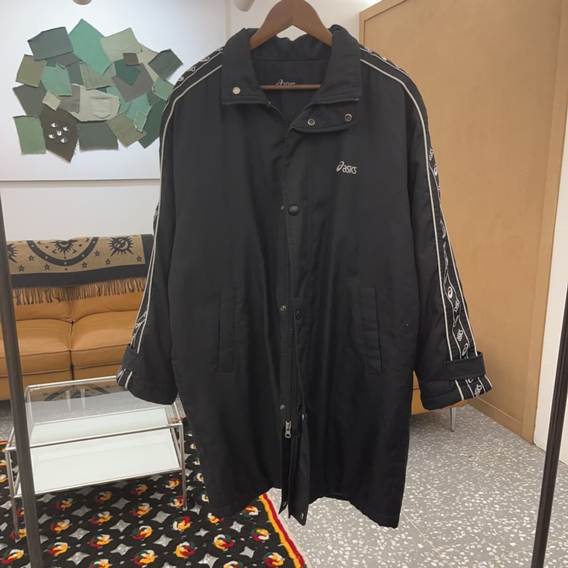 아식스 올드스쿨 사이드로고 바람막이 롱패딩 100 C08131 상품이미지3