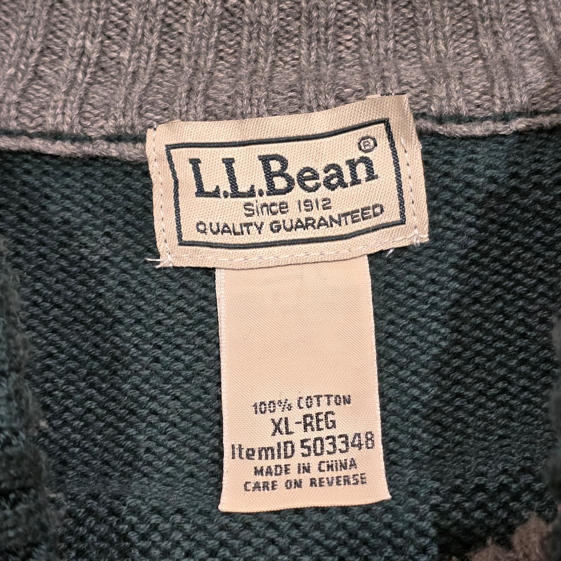 00s L.L.Bean 쿼터집 페어아일 스웨터 상품이미지4