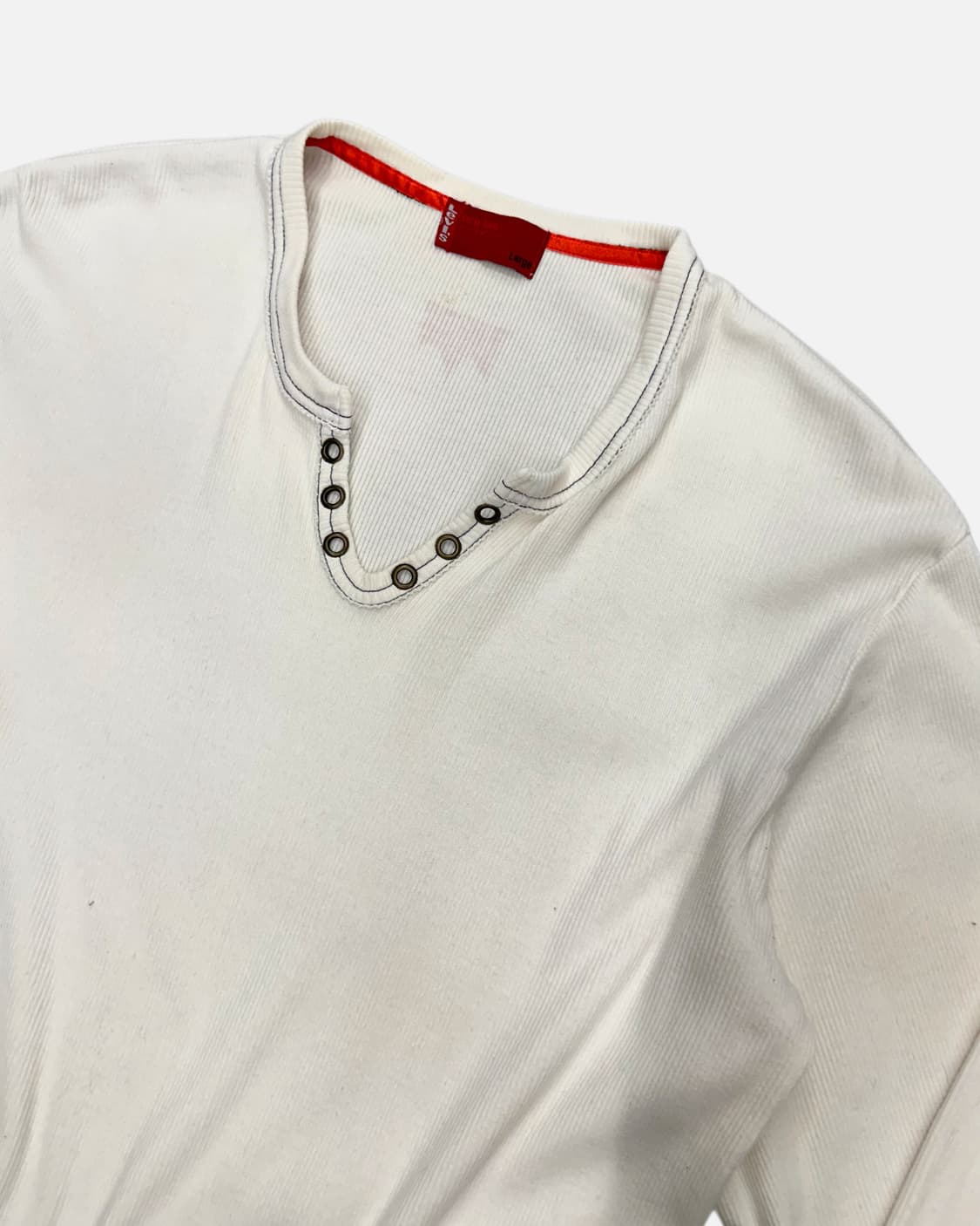 LEVI'S ribbed eyelet ivory t-shirt 상품이미지2