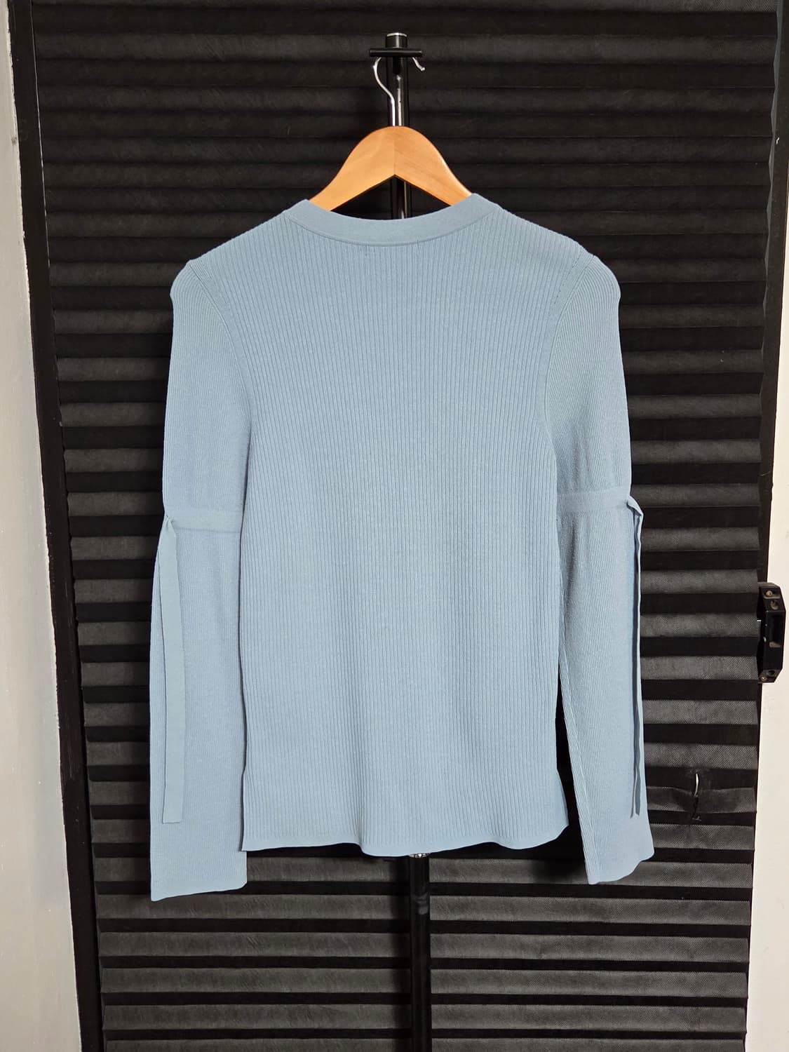 [시스템] 소매 스트랩 골지 라운드넥 니트 | 00205 상품이미지6