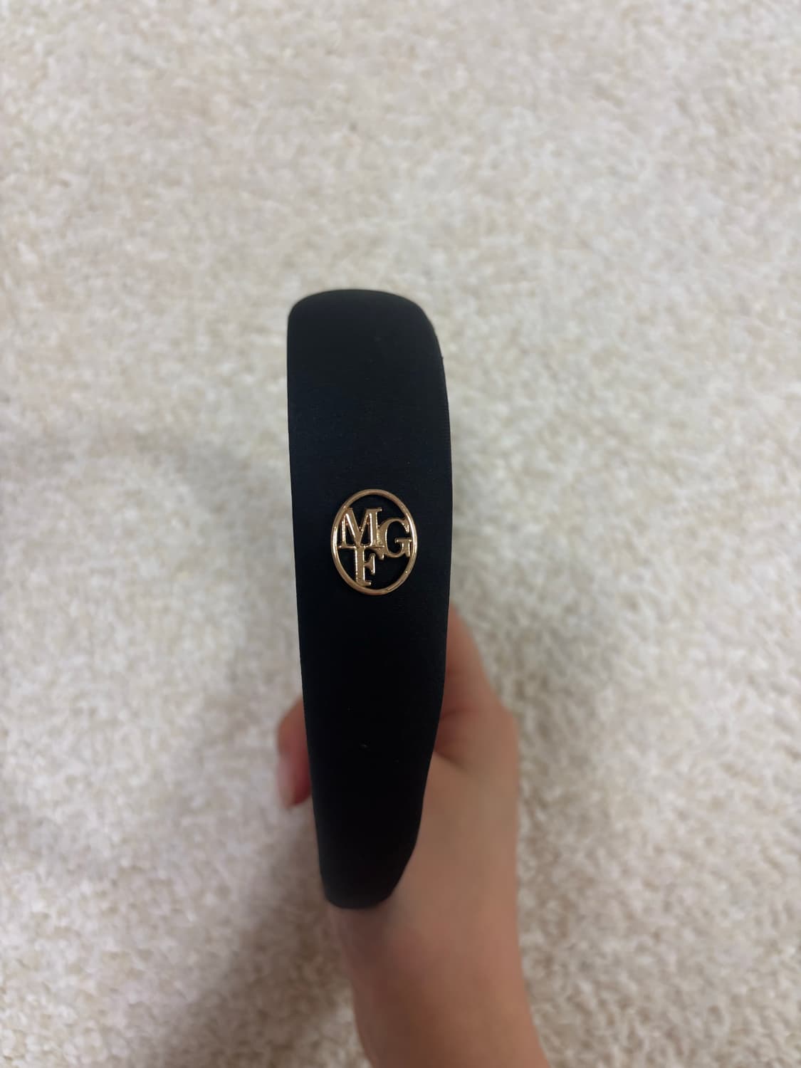 [마리떼] 새틴 머리띠 (블랙) 상품이미지2