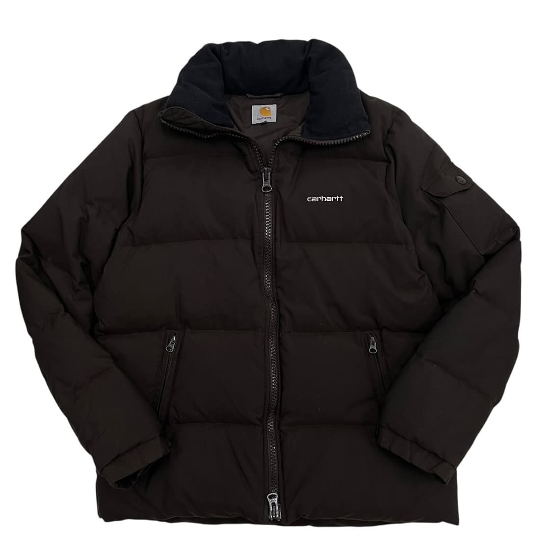 칼하트 미니로고 투웨이 브라운 패딩 M 상품이미지3