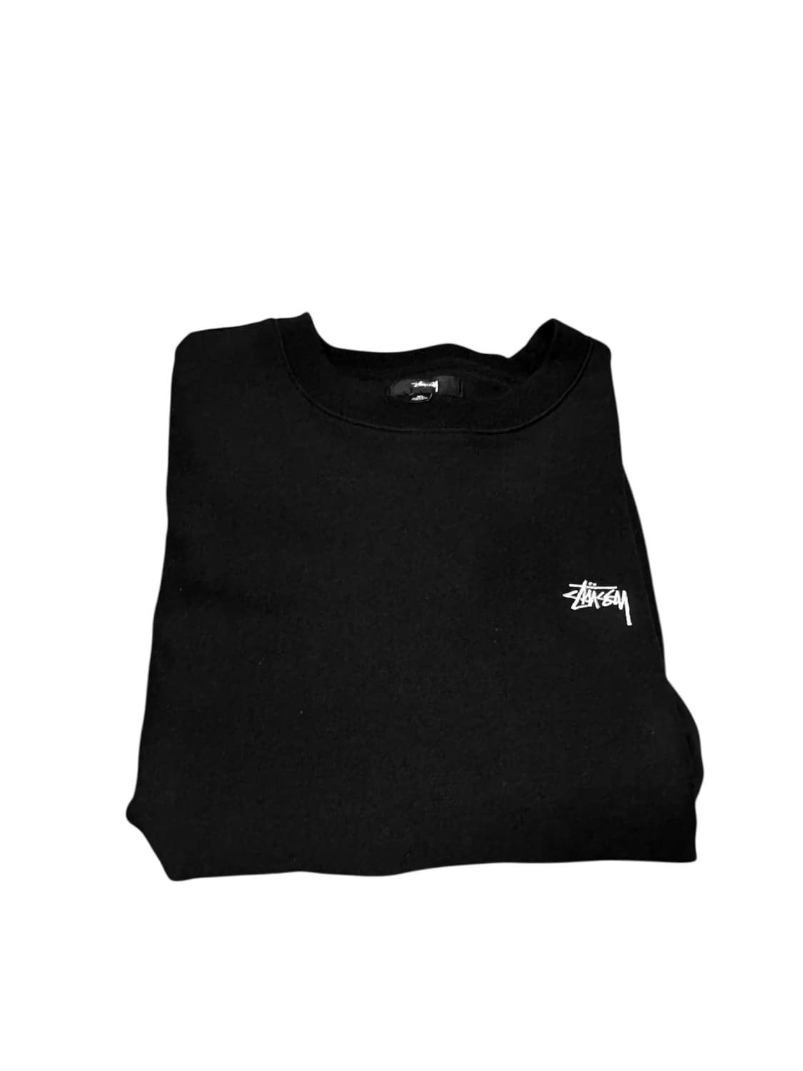 스투시 스탁 로고 크루넥 워시드 블랙 상품이미지3