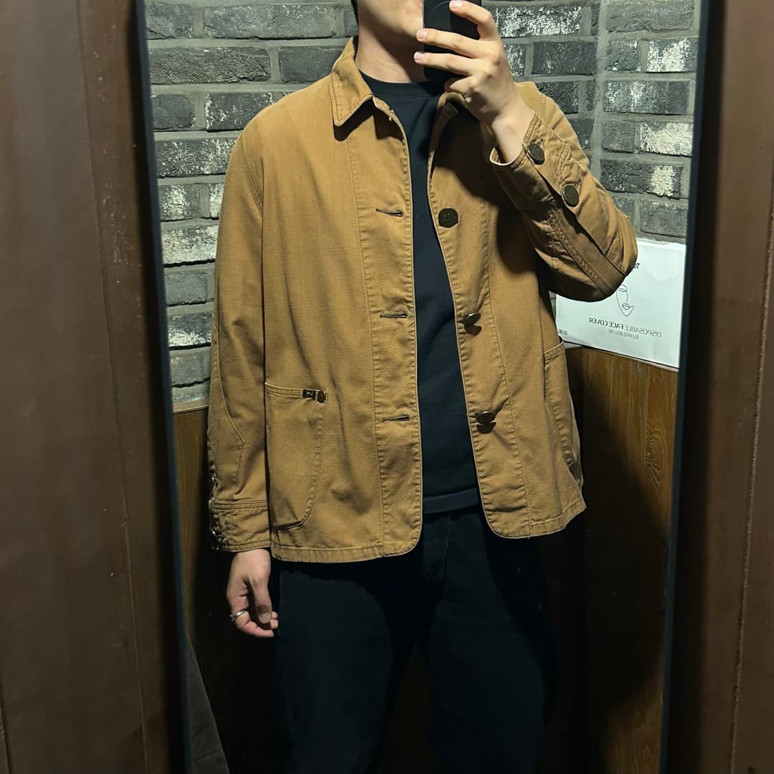 L) Lee 재팬 워크웨어 초어 자켓 커버올 브라운 상품이미지9