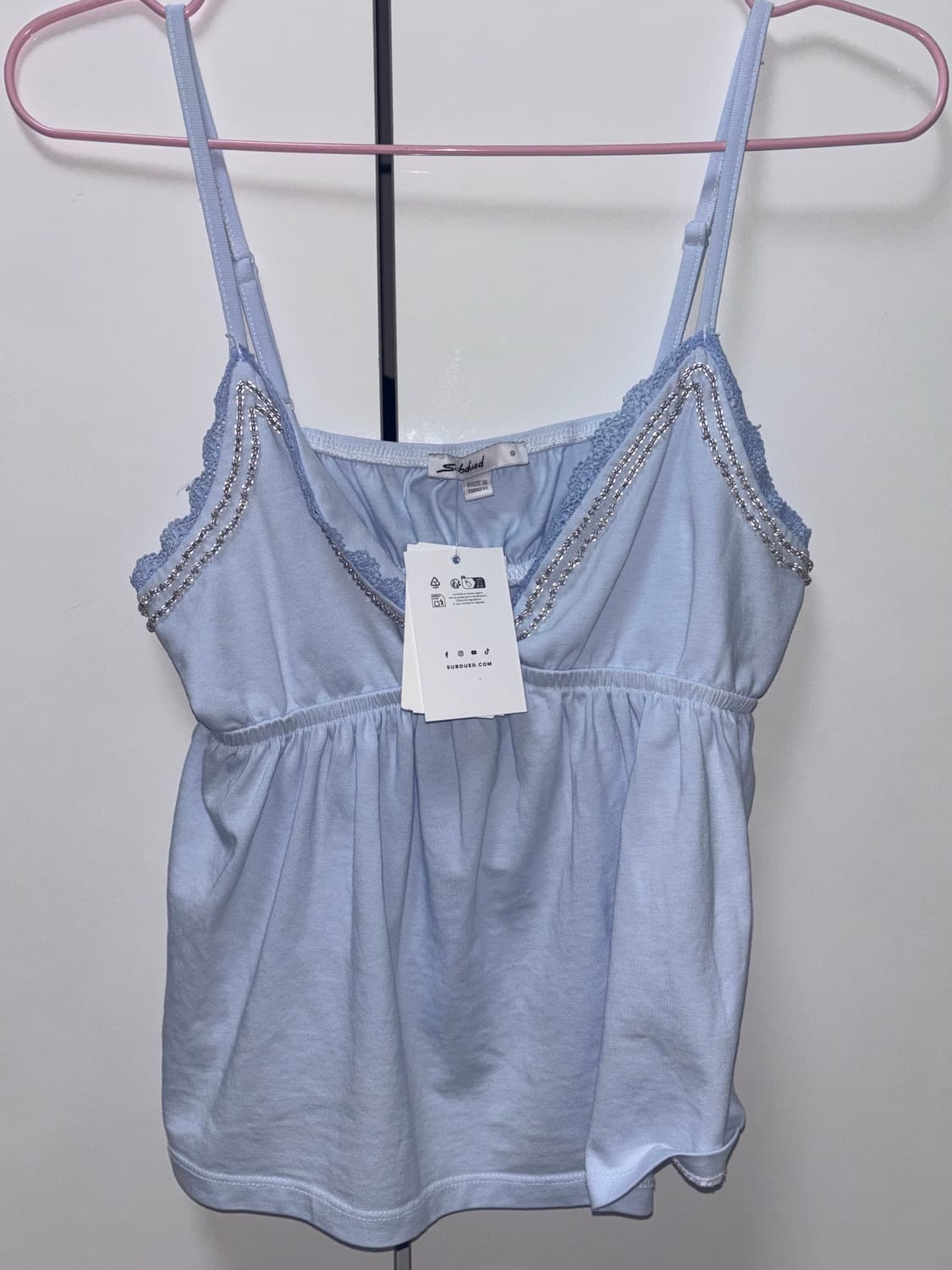 새상품 Subdued sky blue spankle tank top  상품이미지1