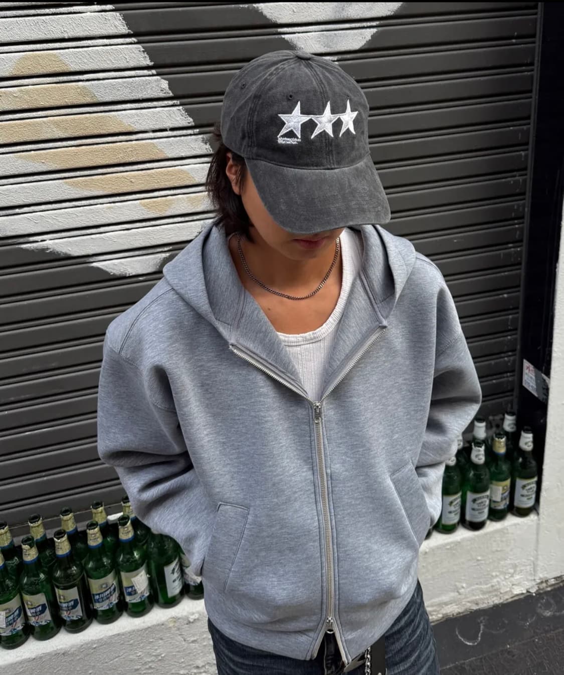 DNSR 디엔에스알 / 네오프렌 후드 집업 그레이 / L사이즈 상품이미지4