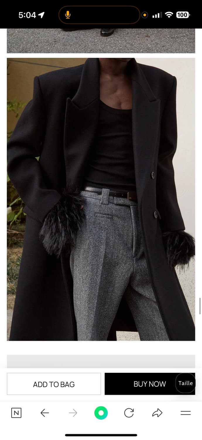 타일레 울 헤링본 플레어 팬츠 s 상품이미지3