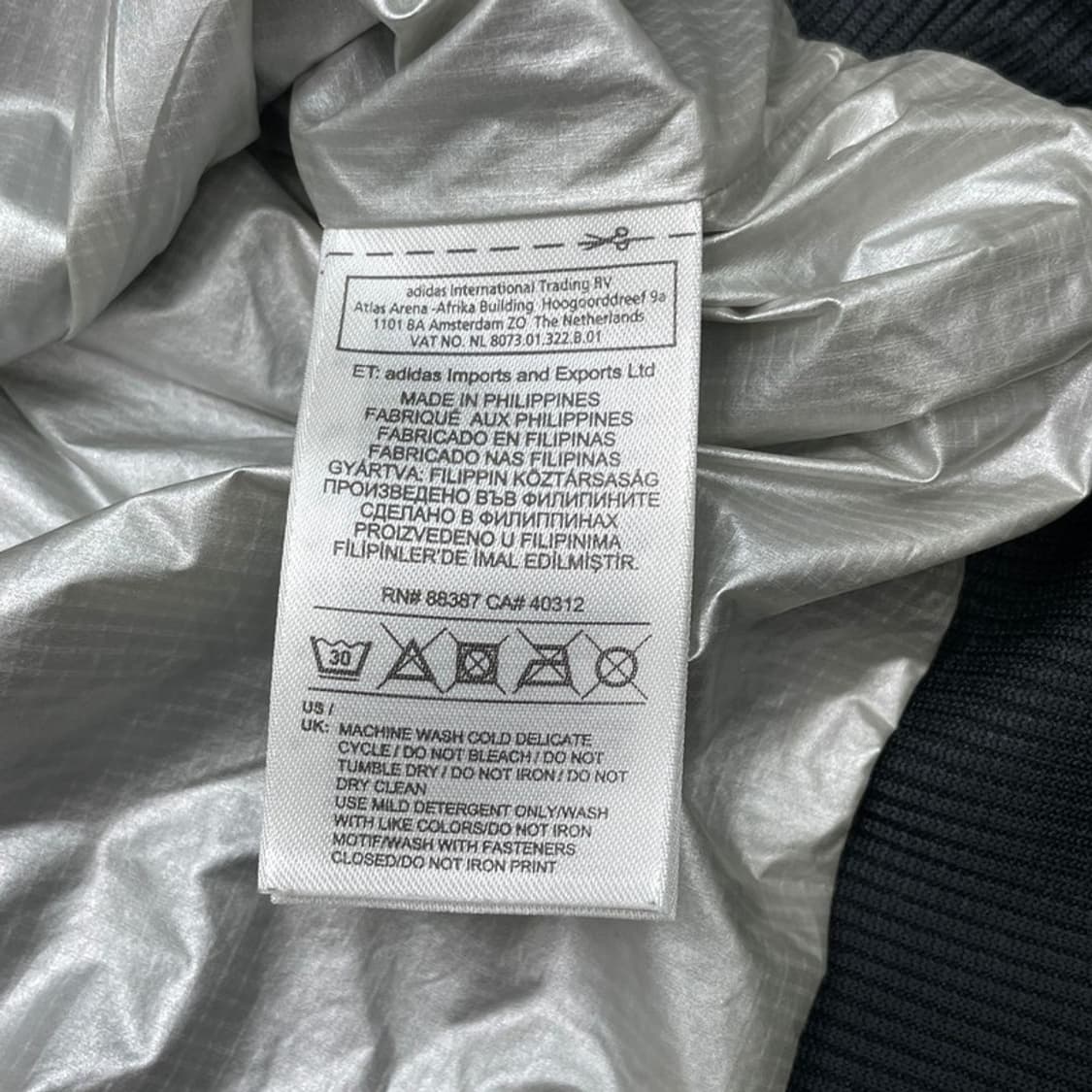 ADIDAS 바시티 자켓 블랙 XL 상품이미지7