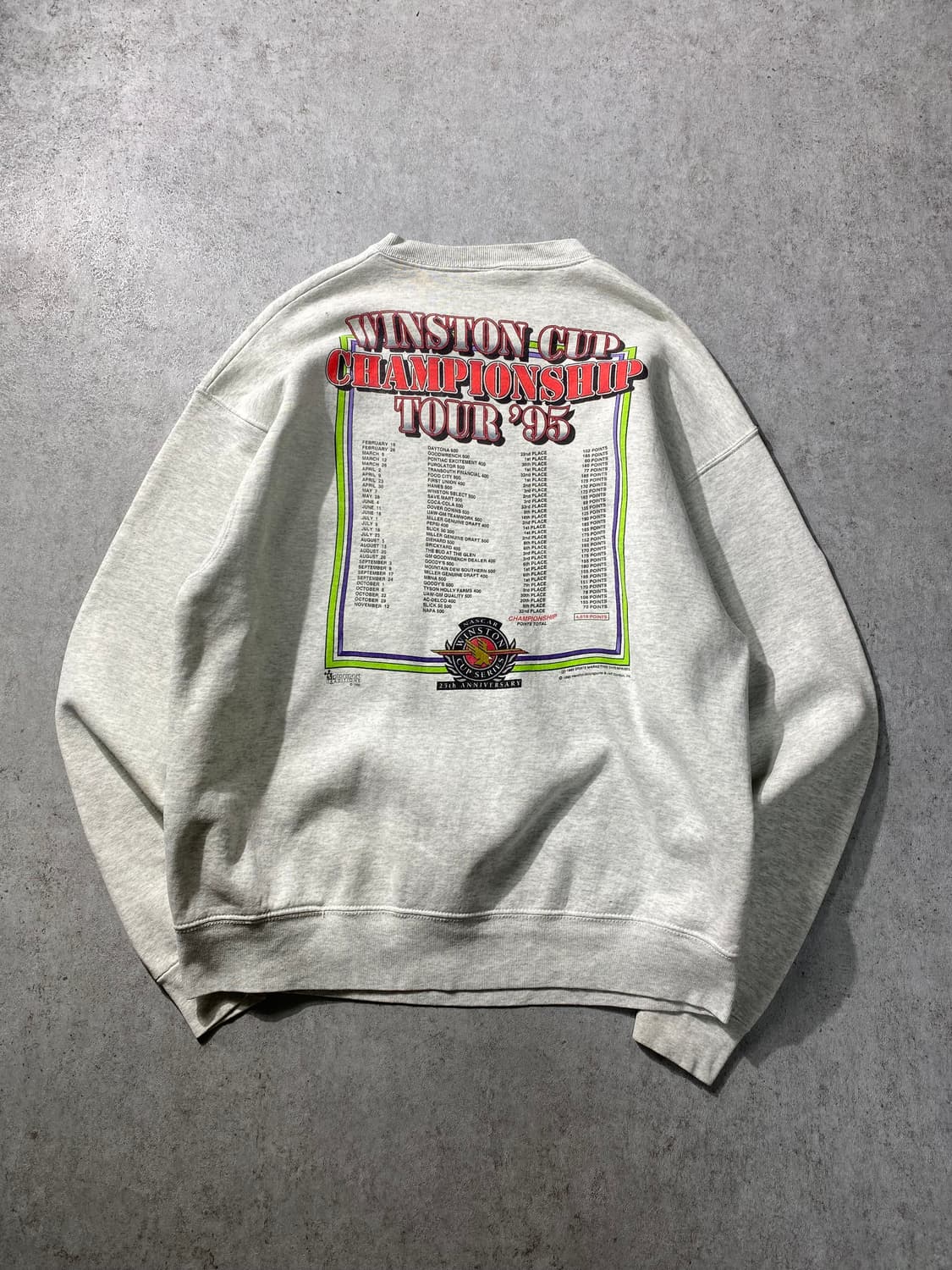 [XL] 90s 프룻오브더룸 나스카 윈스턴컵 챔피온쉽 투어 스웻셔츠 상품이미지5