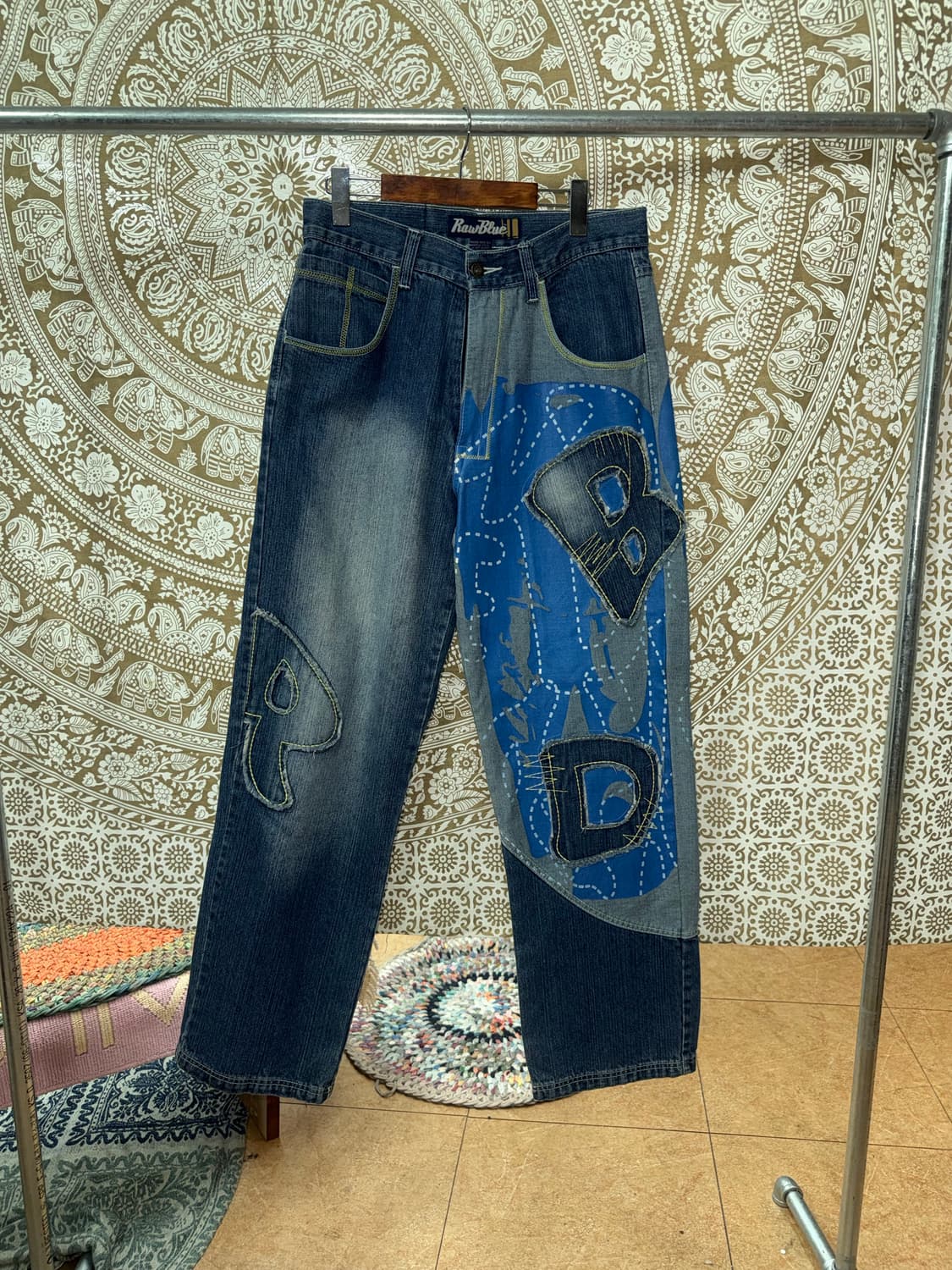 Rawblue 빈티지 패치 디테일 데님팬츠 상품이미지3