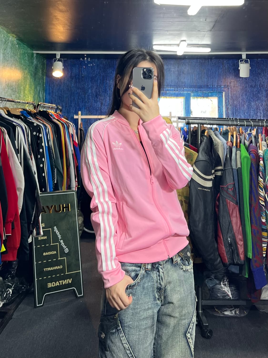 아디다스 핑크 화이트 져지 L 상품이미지3