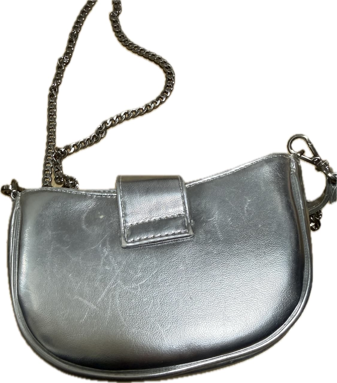 큐리티 버클 마이크로 미니백 실버 상품이미지2