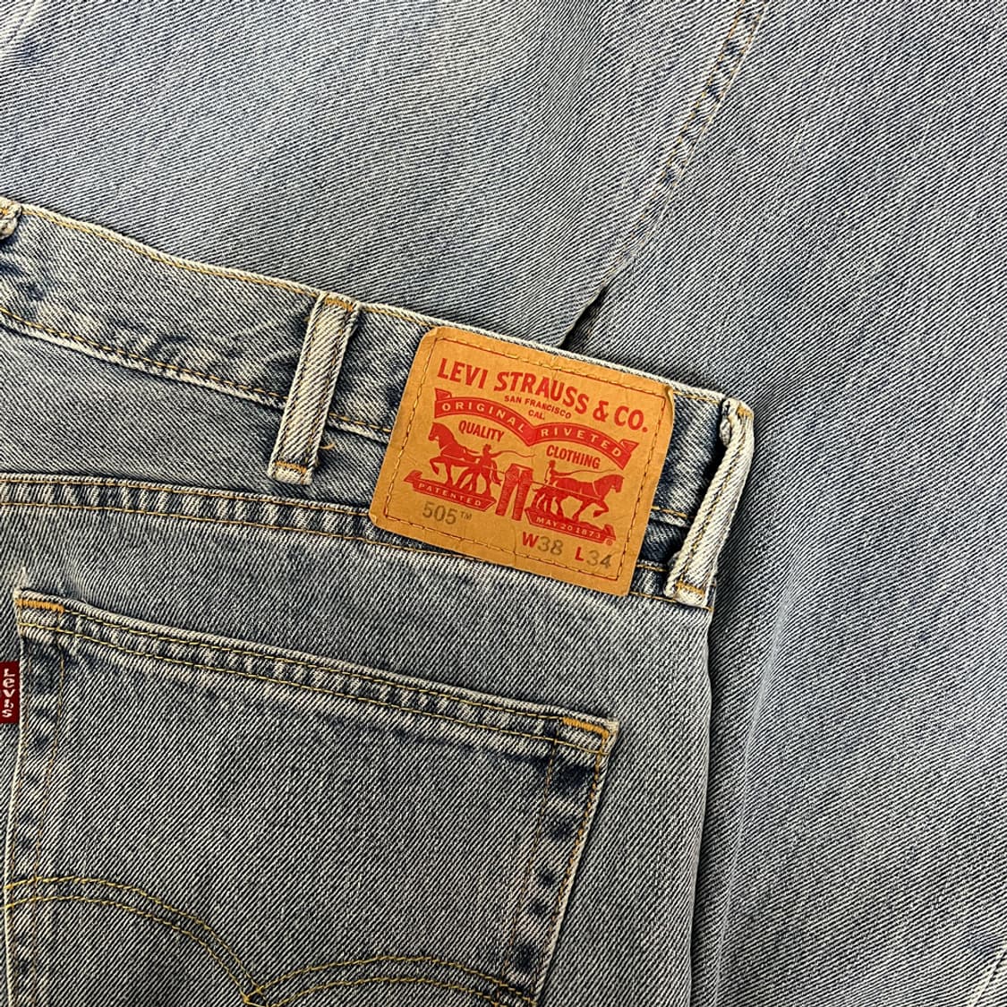 리바이스 505 연청 데님 팬츠 청바지 38 상품이미지4