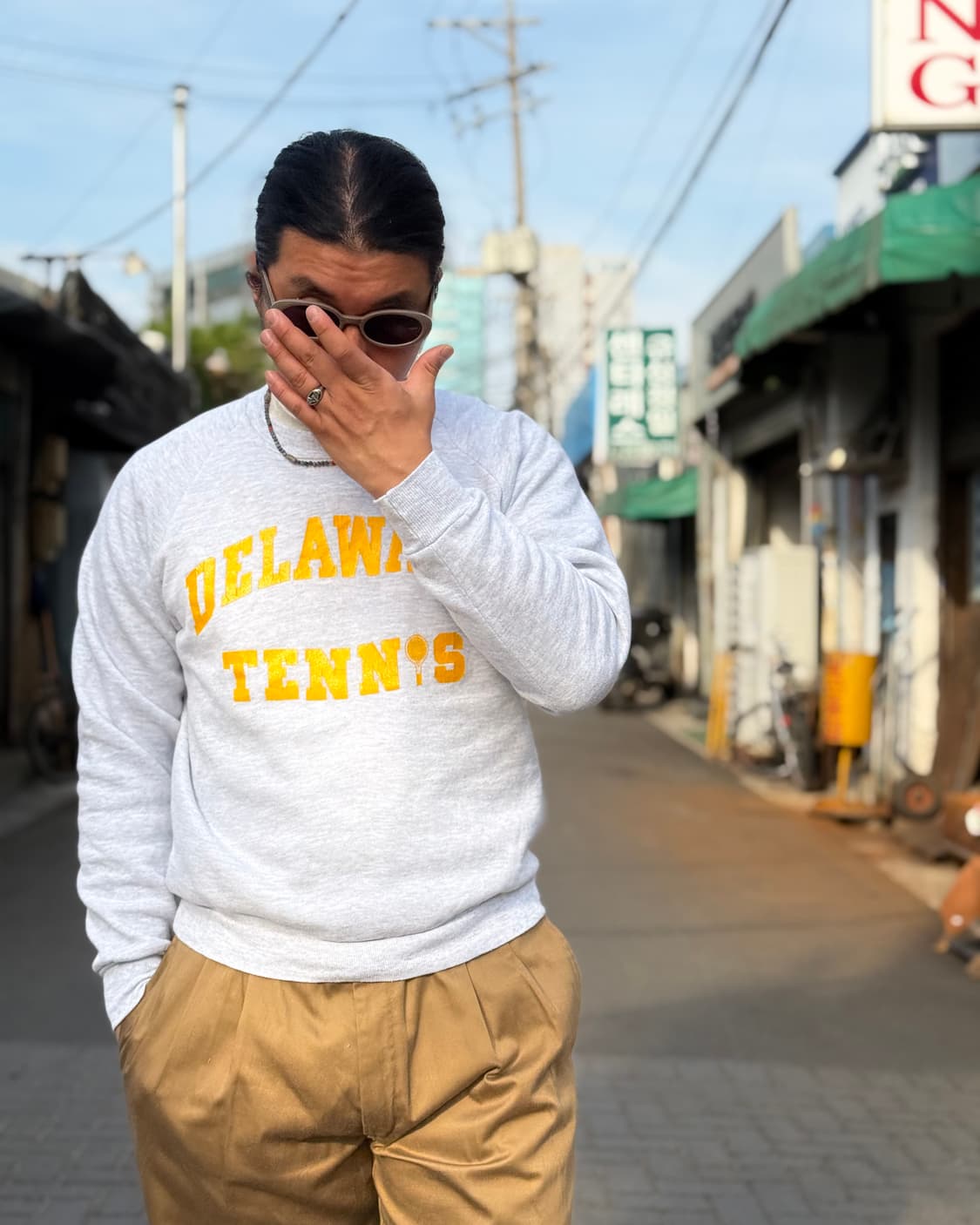 80-90's 저지스 델라웨어 테니스 스웻셔츠 L 상품이미지7
