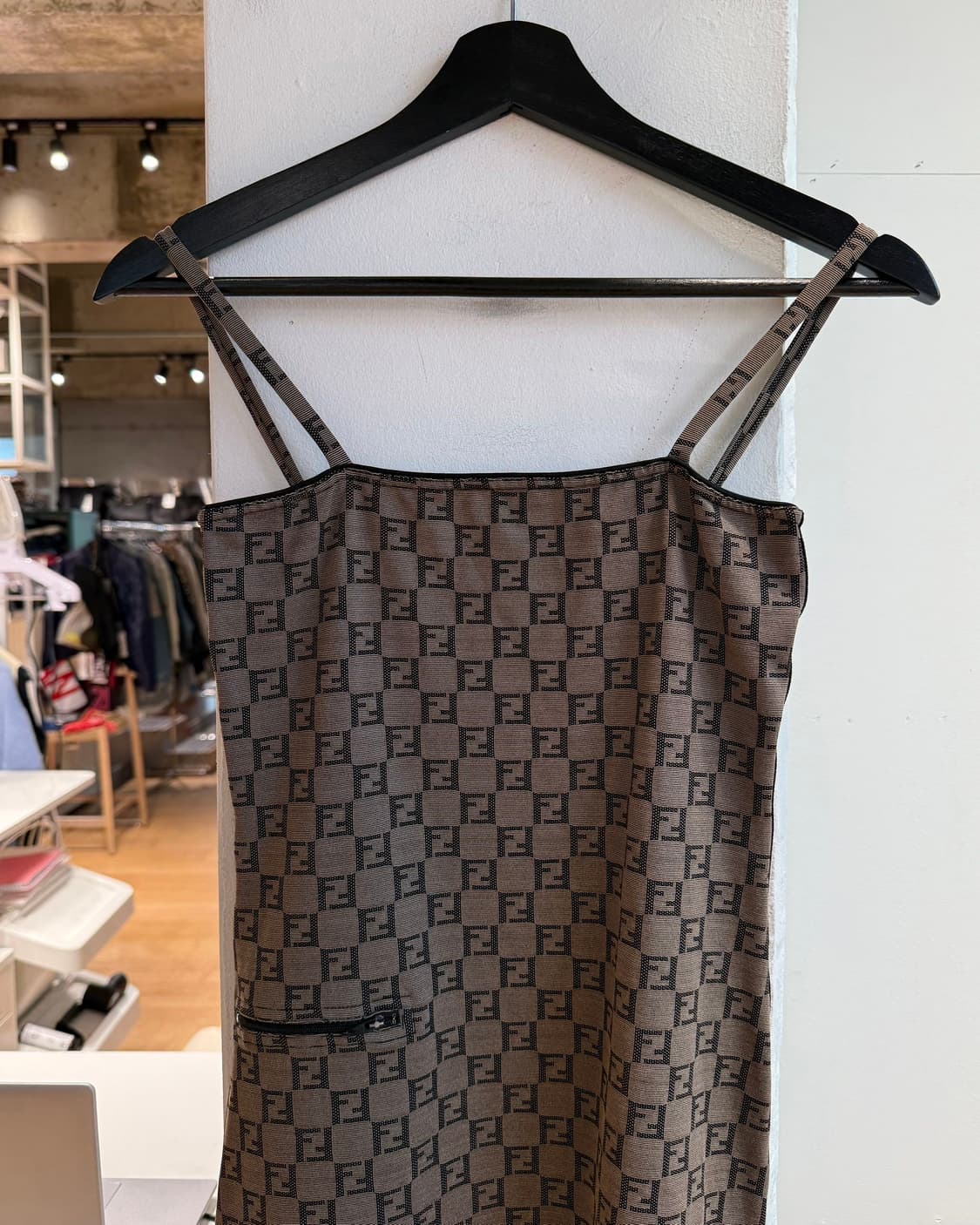 펜디 브라운 주카 슬리브리스 원피스  상품이미지3