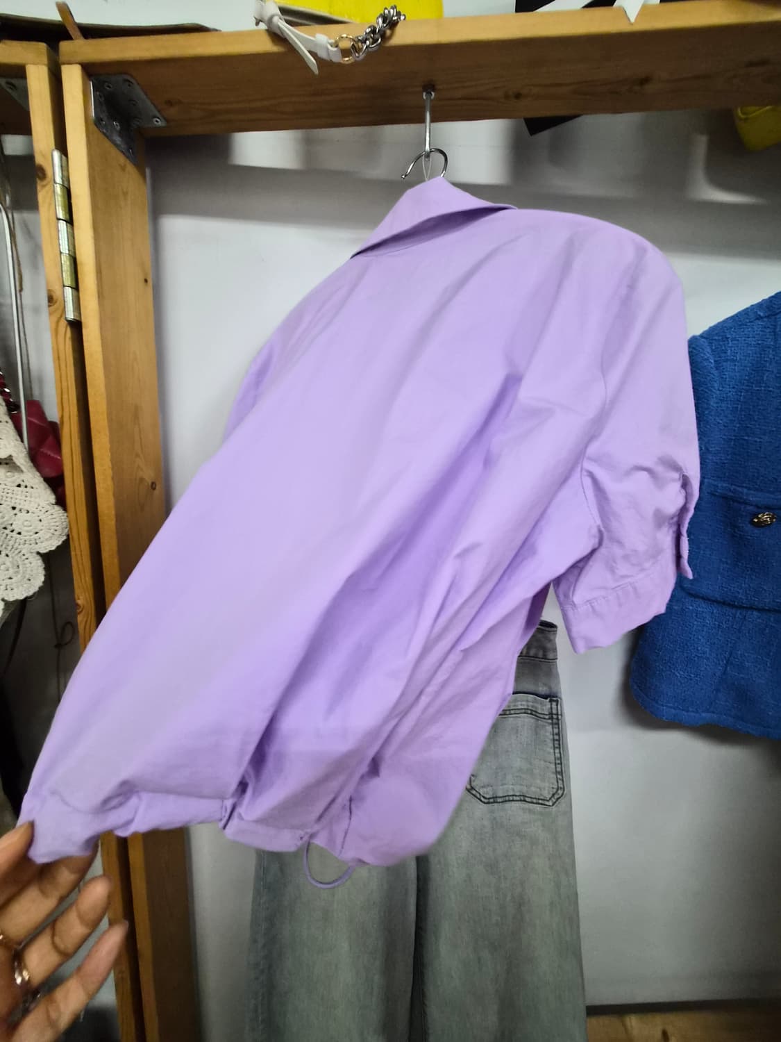 편집샾 라벤더 셔츠점퍼. 점퍼셔츠. 타임버튼 상품이미지6