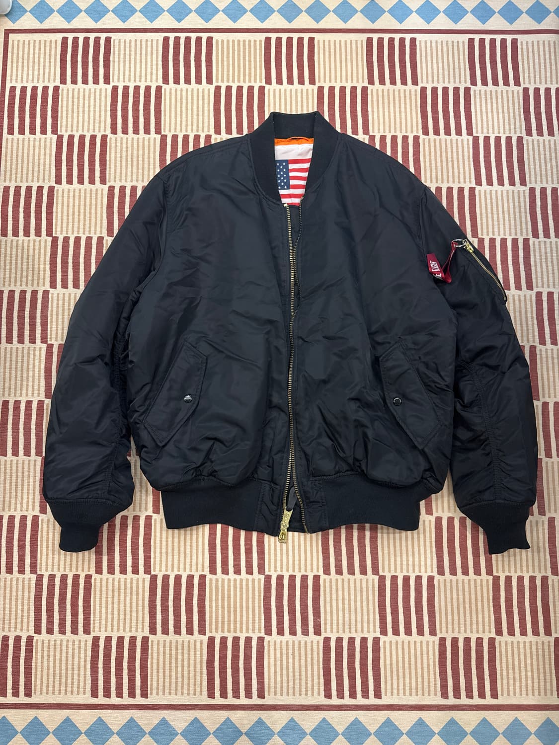 알파인더스트리 MA-1 블랙 3XL (120)  상품이미지1