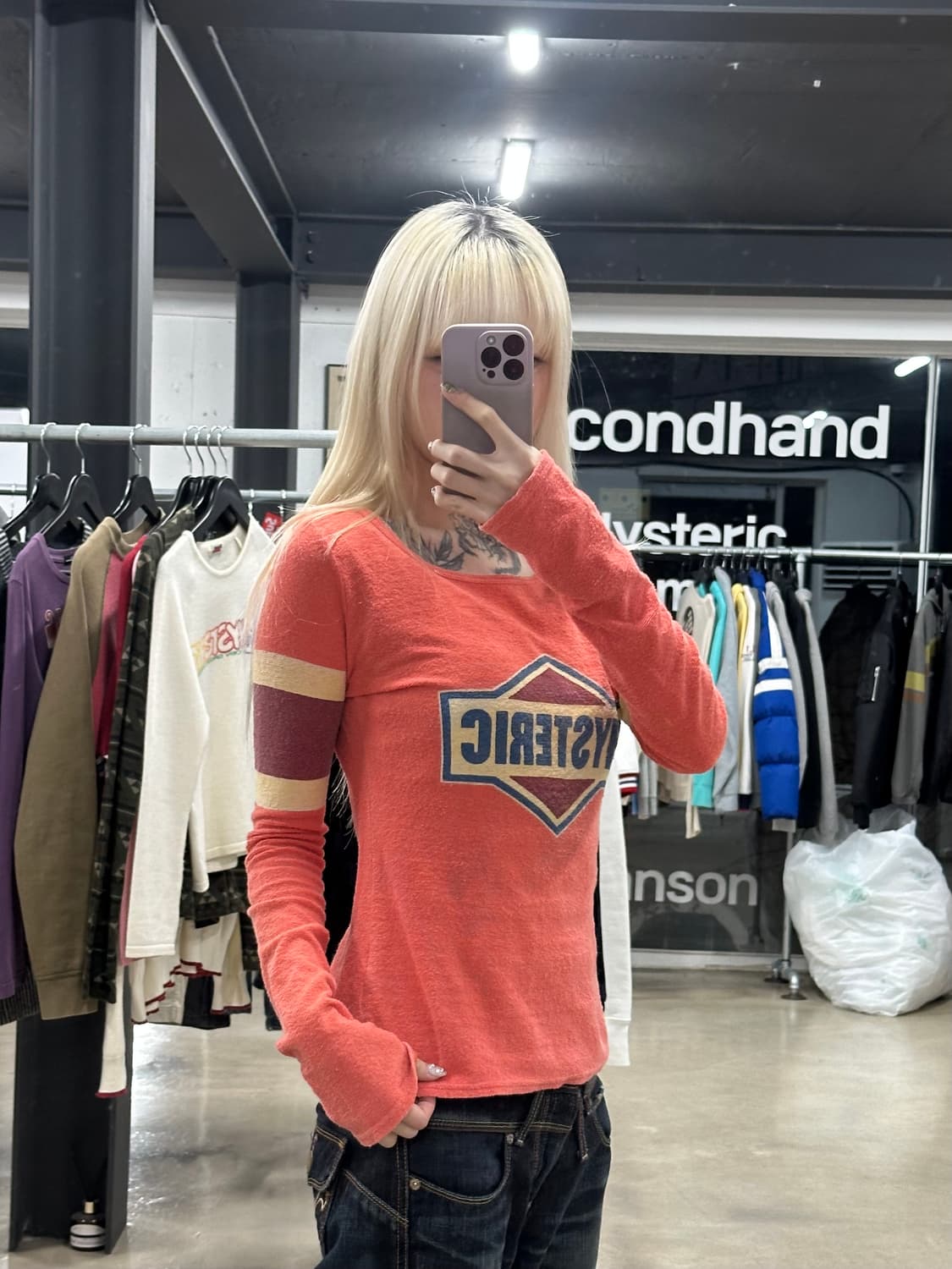 히스테릭 글래머 긴팔 티셔츠 상품이미지3